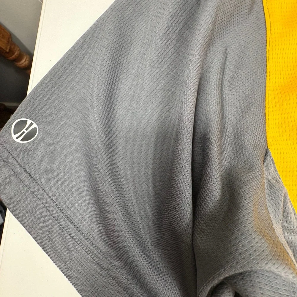 Holloway Dry Excel Performance Polo Yellow Gray Athletic Men's‎ 2XL